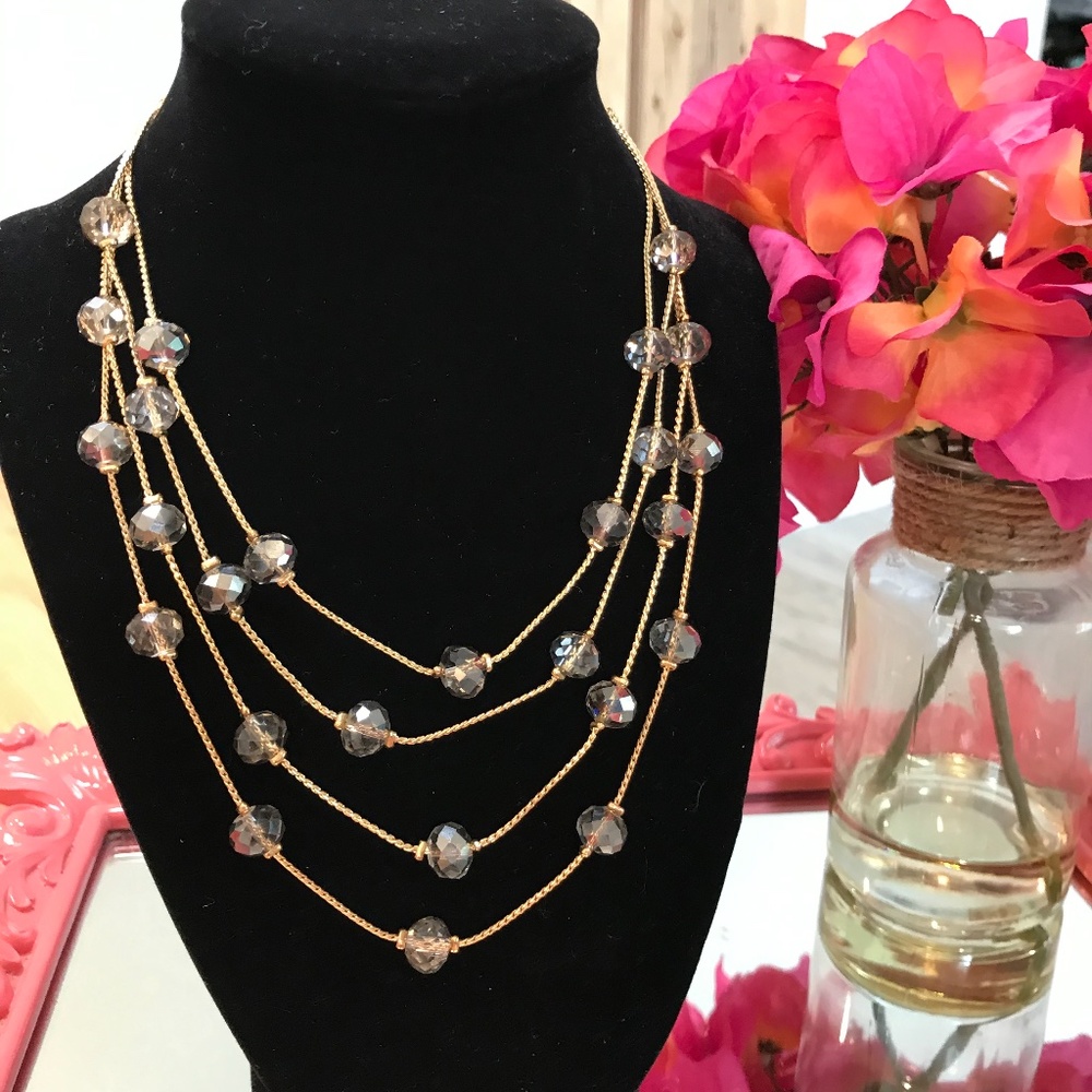 SOLDChelsea NYC Crystal Bead Necklace-NWOT